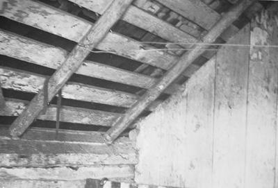 Mefford's Fort - Note on slide: View of rafters