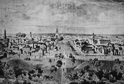 Lexington from Morrison College - Note on slide: Lithograph