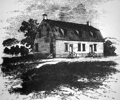 First meeting house - Note on slide: Exterior view - print