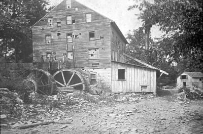 Pleasant Hill Derelict Gristmill - Note on slide: Exterior view of mill