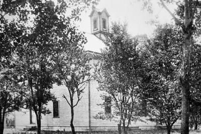 Union village meeting house - Note on slide: Exterior view of meeting house