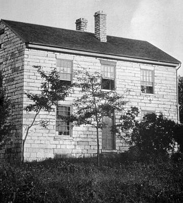 North lot garden house - Note on slide: Exterior view. The Simple Spirit. Thomas, Samuel W. [Harrodsburg, Ky.] Pleasant Hill Press, 1973. p. 112