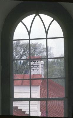 Shakertown detail - Note on slide: Interior view looking out through window