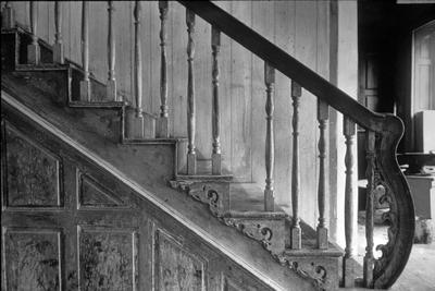 William Whitley house staircase - Note on slide: View of staircase and banister, (Habs) photo