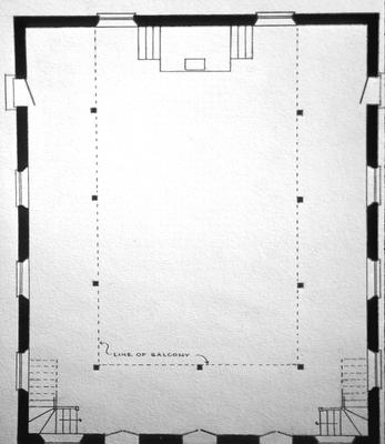 M.E. Chapel - Note on slide: Floor plan, Church Street