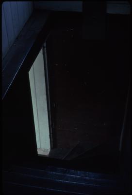 Lean-to Log House - View Down Stairs