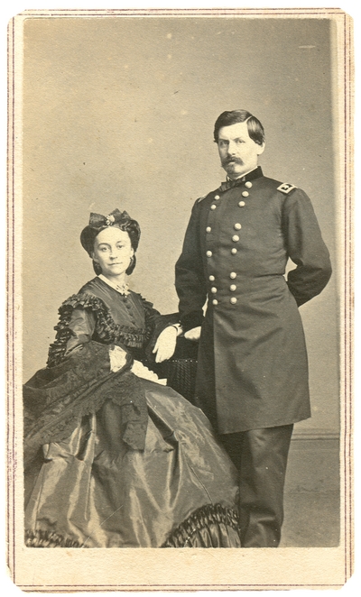 Major General George Brinton McClellan (1826-1885), U.S.A posed with wife, Ellen Marcy McClellan