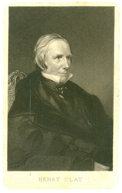 Henry Clay (1777 - 1852), U.S. Senator from Kentucky and Speaker of the U.S. House of Representatives for the Twelfth and Thirteenth Congresses