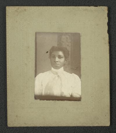 Portrait of an unidentified black woman