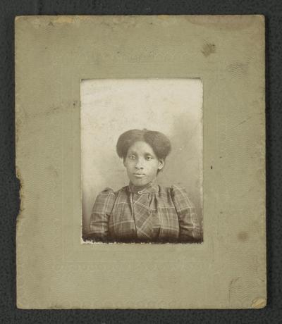 Portrait of an unidentified black woman