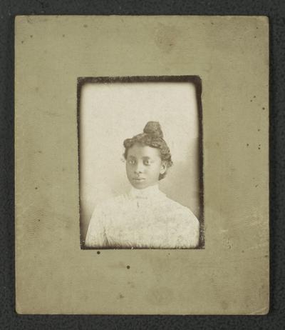 Portrait of an unidentified black woman