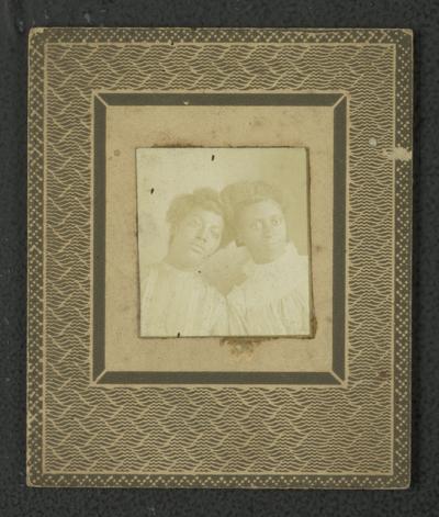 Portrait of two unidentified black women