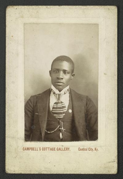 Portrait of an unidentified black man