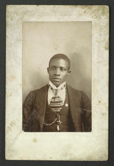 Portrait of an unidentified black man