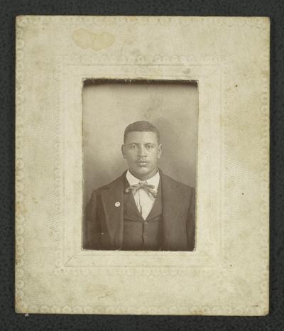 Portrait of an unidentified black man