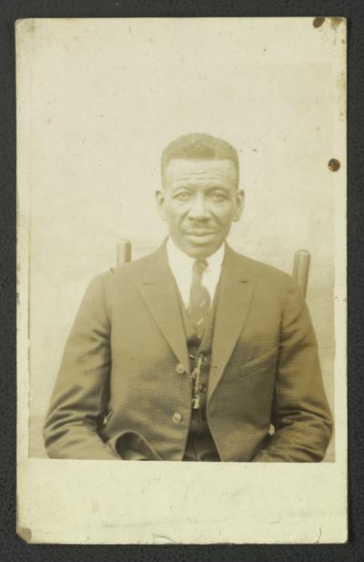 Portrait of an unidentified black man