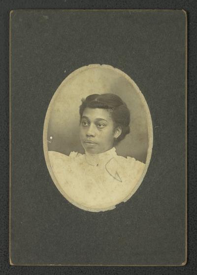 Portrait of an unidentified black woman