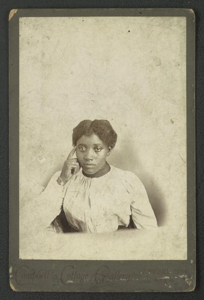 Portrait of an unidentified young black woman