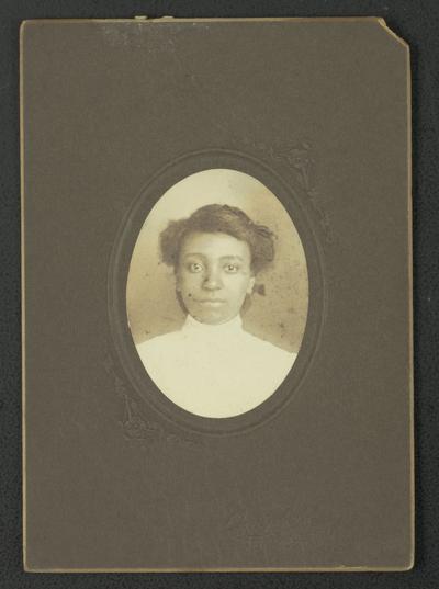 Portrait of an unidentified young black woman