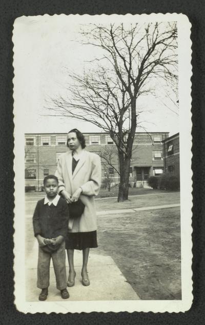 Chas. [Charles] Edward Bass and his cousin Voneva. Pondexter's church