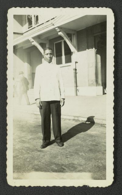 Unidentified black man in chef's uniform