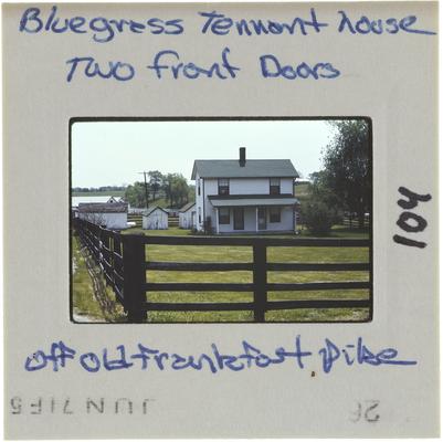 Bluegrass Tennant House, two front doors, off Old Frankfort Pike