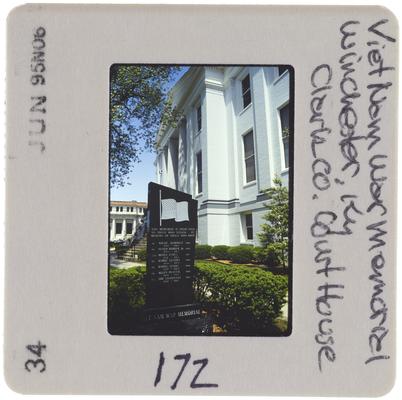 Vietnam War Memorial Winchester, Kentucky, Clark County Court House