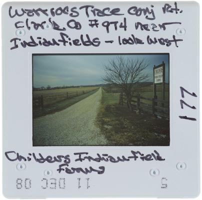 Warriors Trace  Conj. Rt. Clark County number 974  near Indian Fields - look West  Childers Indian Field Farms