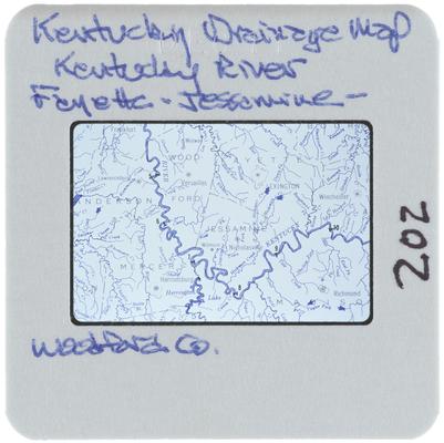 Kentucky Drainage map Kentucky River, Fayette, Jessamine, Woodford County