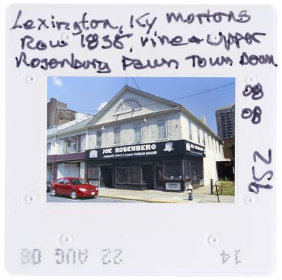 Lexington, Kentucky - Mortons Row 1838, Vine and Upper - Rosenburg Pawn torn down