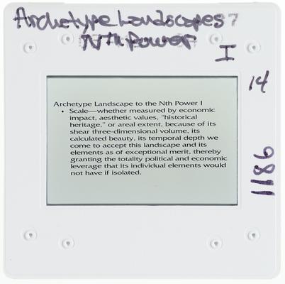 Archetype Landscapes Nth Power I