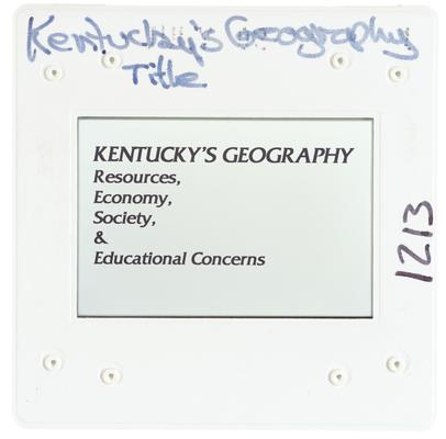 Kentucky's Geography Title