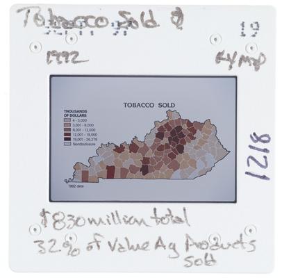 Tobacco Sold 1992 Kentucky map