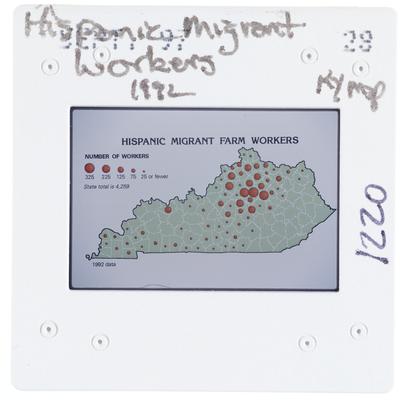 Hispanic Migrant Workers 1992 Kentucky Map