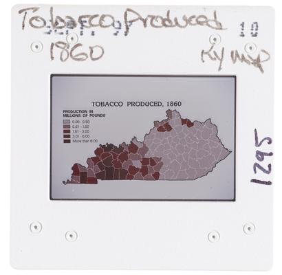 Tobacco Produced 180 Kentucky Map