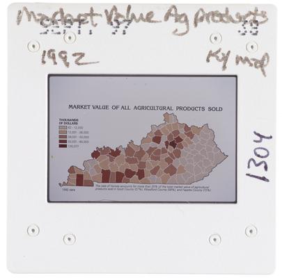 Market Value Ag Products 1992 Kentucky Map