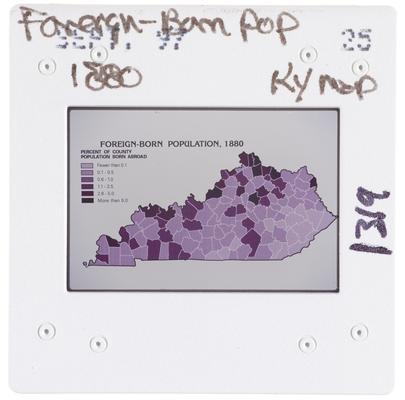 Foreign-born Pop. 1880 Kentucky Map