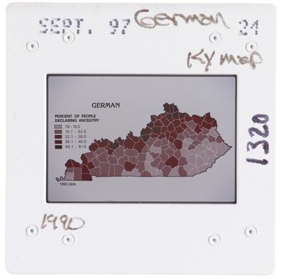 German 1990 Kentucky Map