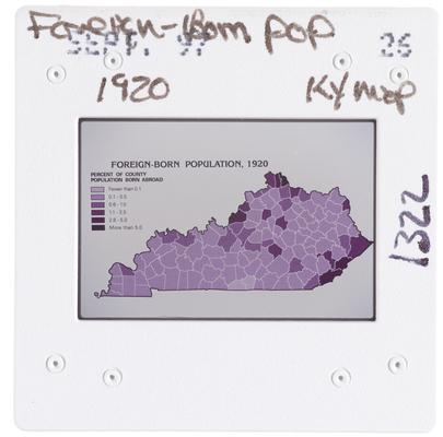 Foreign-born Pop. 1920 Kentucky Map