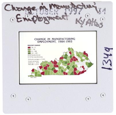 Change in Manufactoring Employment Kentucky Atlas