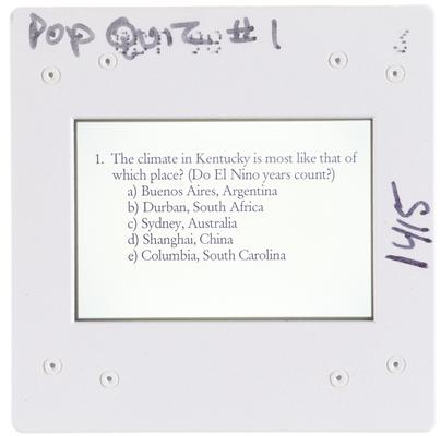 Pop Quiz 1