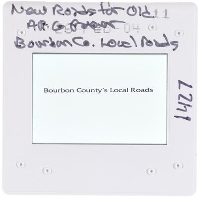 New Roads for Old APG Paper Bourbon County Local Roads