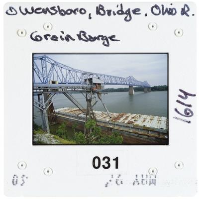 Owensboro, Bridge, Ohio River - Grain Barge