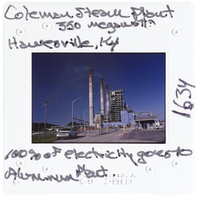 Coleman Steam Plant 350 Megawatts Hawesville, Kentucky - 100 percent of electricity goes to Aluminum Plant