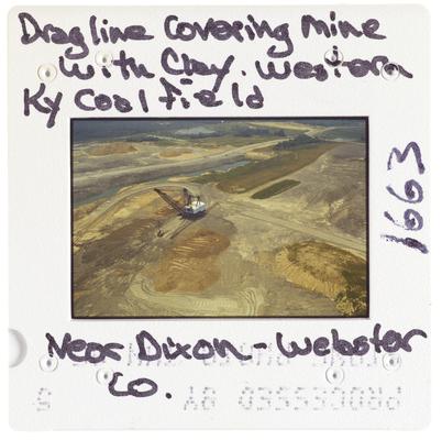 Dragline Covering Mine with Clay - Western Kentucky Coal Field near Dixon-Webster County