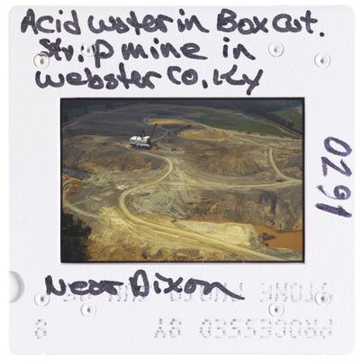 Acid Water in Box Cut Strip Mine in Webster County, Kentucky near Dixon