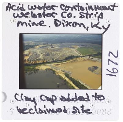 Acid Water Containment Webster County Strip Mine Dixon, Kentucky - clay cap added to reclaimed site