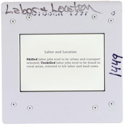 Labor and Location