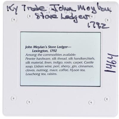 Kentucky Trade John Moylan Store Ledger 1792