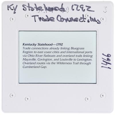 Kentucky Statehood 1792 Trade Connecting